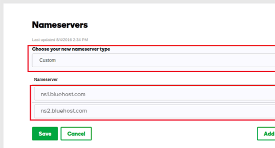 Обновление серверов имен DNS