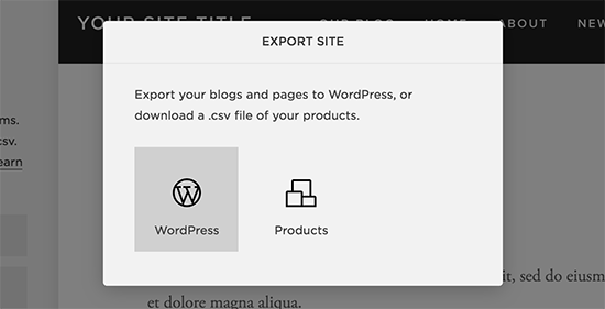 Экспорт данных Squarespace в формат WordPress
