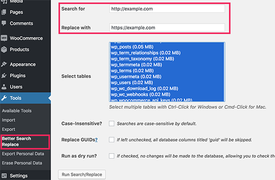 Поиск и замена URL-адресов в базе данных