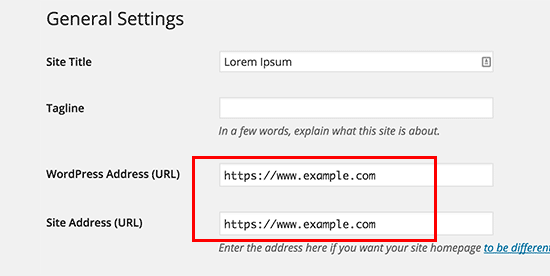 Обновите URL-адреса WordPress