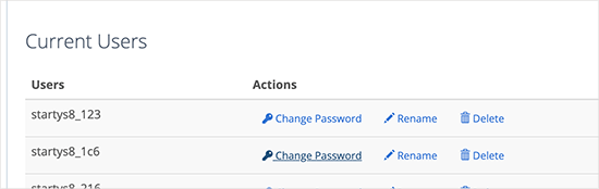 Изменение пароля пользователя базы данных