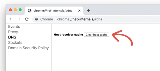 Очистка кеша DNS Google Chrome