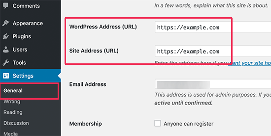 Настройки URL WordPress