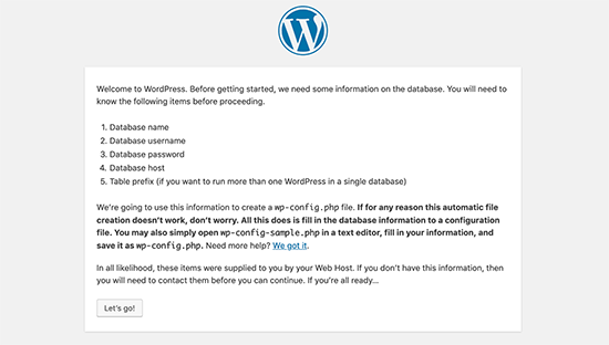 Требования для установки WordPress