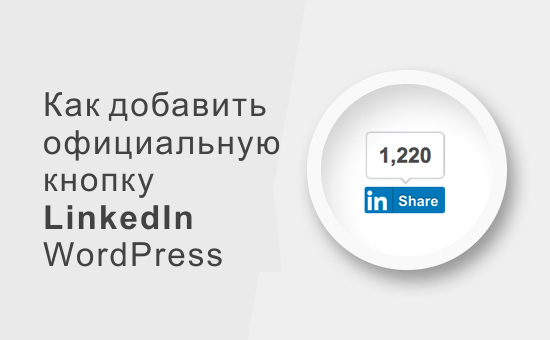 Как добавить официальную кнопку публикации в LinkedIn в WordPress