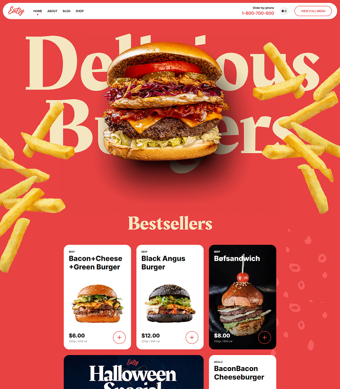 Web platforms for catering services