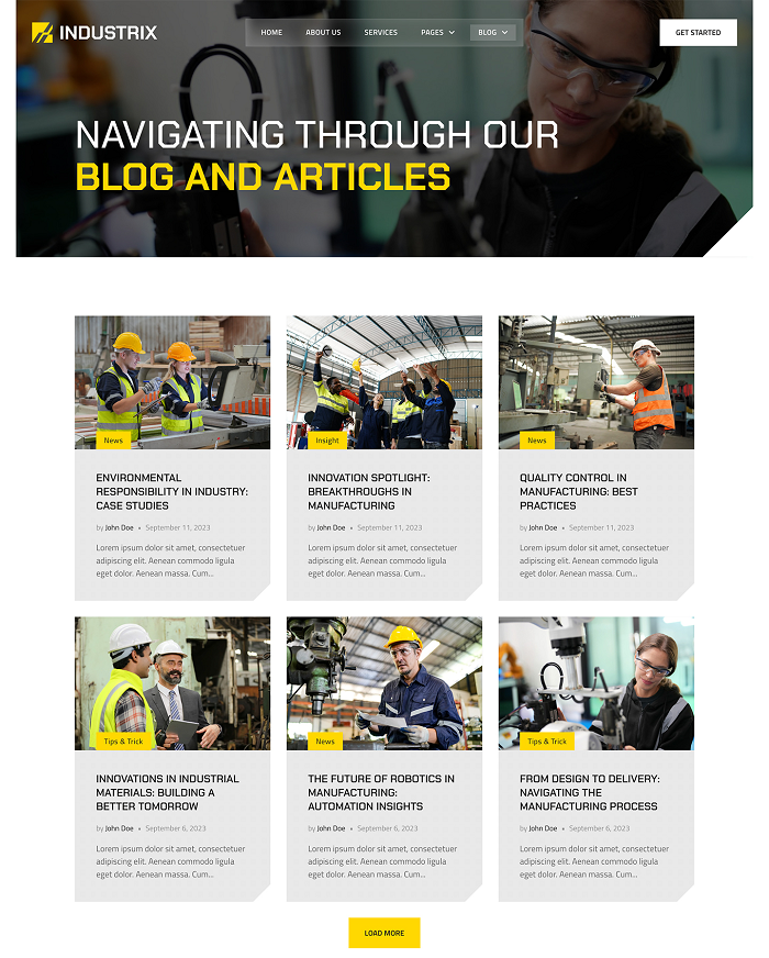 Web platforms for industrial equipment
