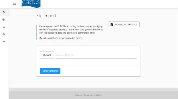 File upload page